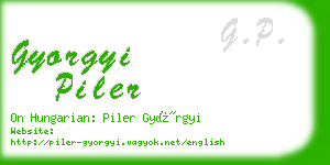 gyorgyi piler business card